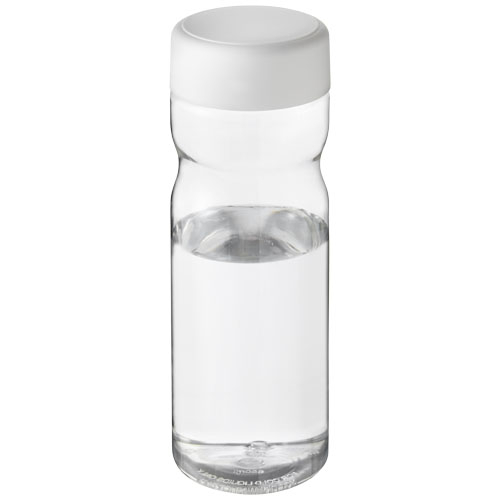 Bouteille à personnaliser 650 ml couvercle H2O Active® Base Tritan™ Translucide et Blanc